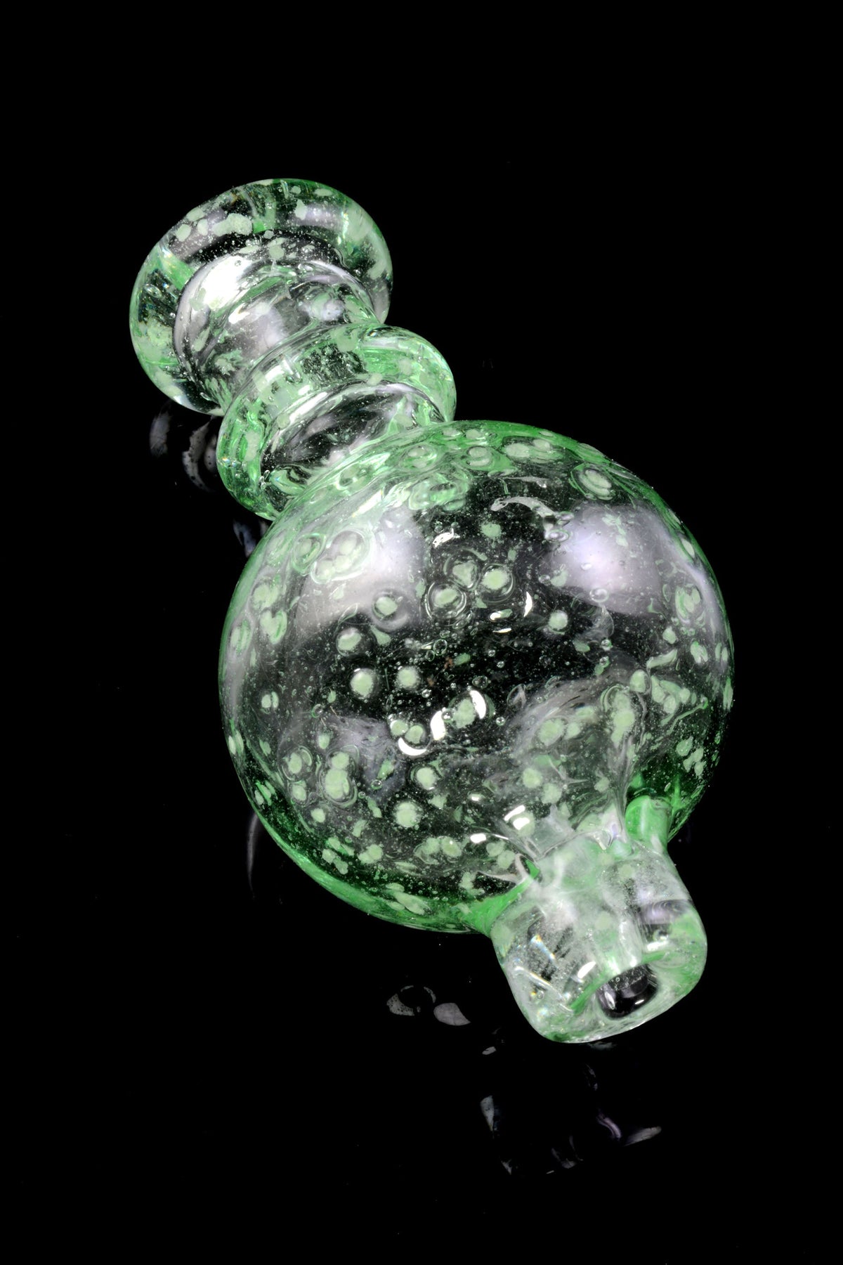 Glow-in-the-Dark Frit Glass Bubble Carb Cap “Night Spark”