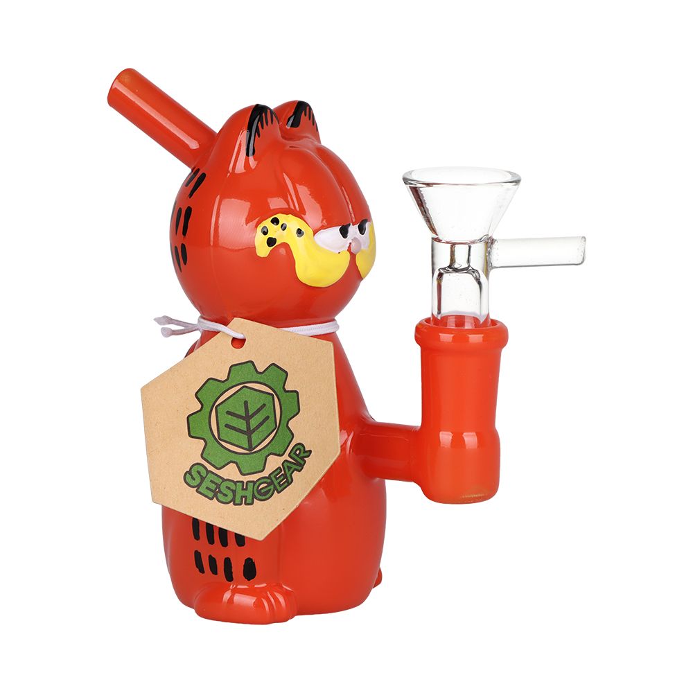 SeshGear Lasagna Lovin' Cat Glass Water Pipe