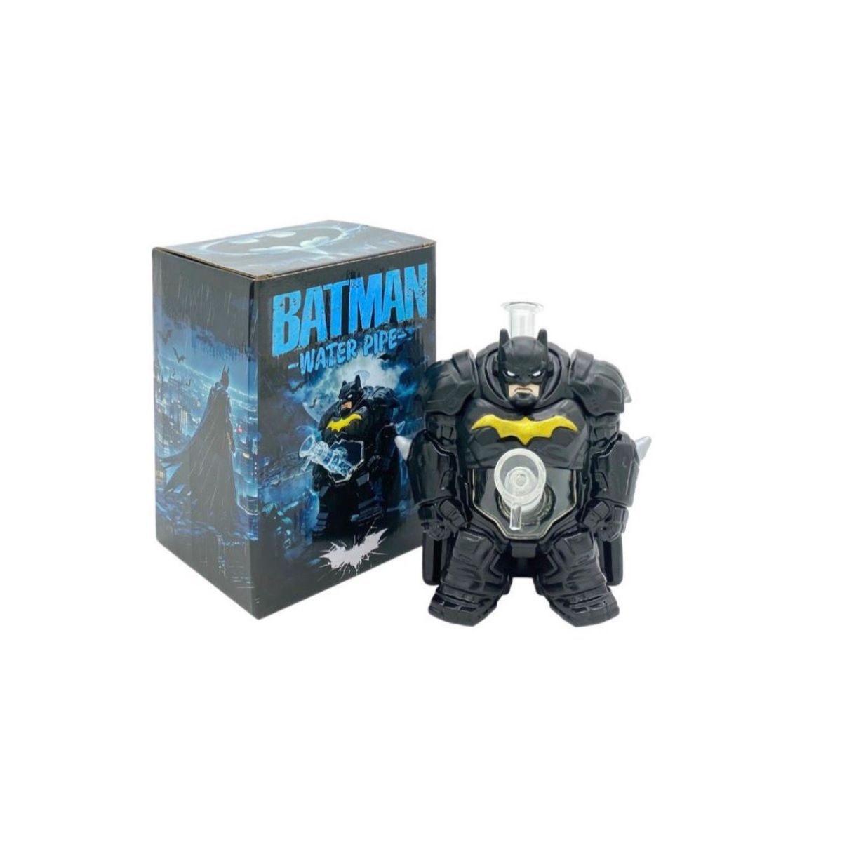 Glass Water Pipe Dark Knight 12"
