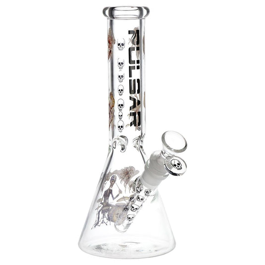 Pulsar Give the Drummer Some Beaker Glass Water Pipe-9.75"-14mm-F