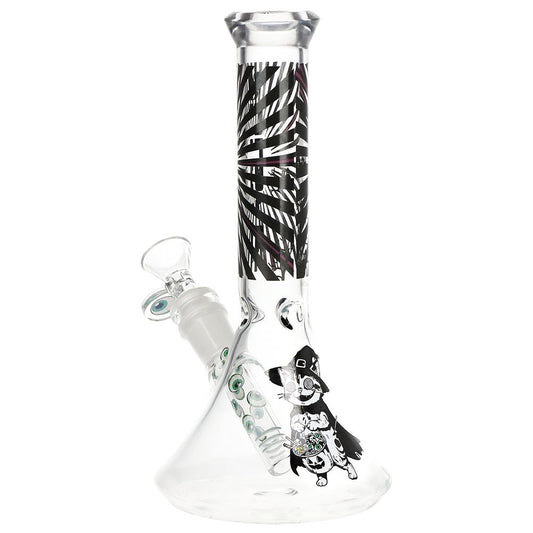 Pulsar Scary Kitty Beaker Glass Water Pipe 8.5"