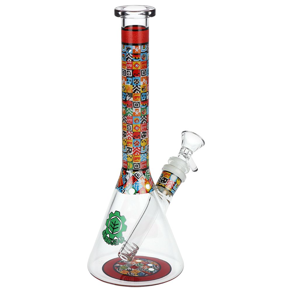 SeshGear Icon Blocks Pattern Beaker Glass Water Pipe