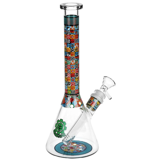 SeshGear Icon Blocks Pattern Beaker Glass Water Pipe