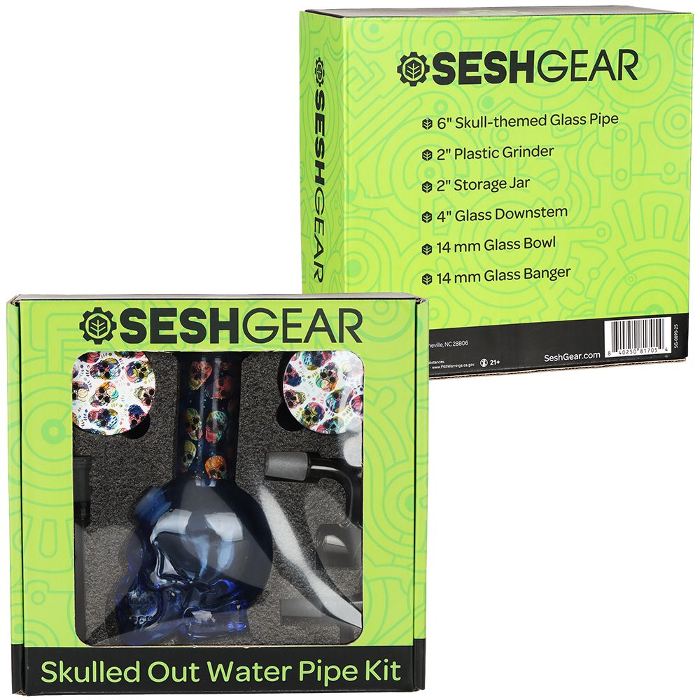 SeshGear Skulled Out Water Pipe Kit