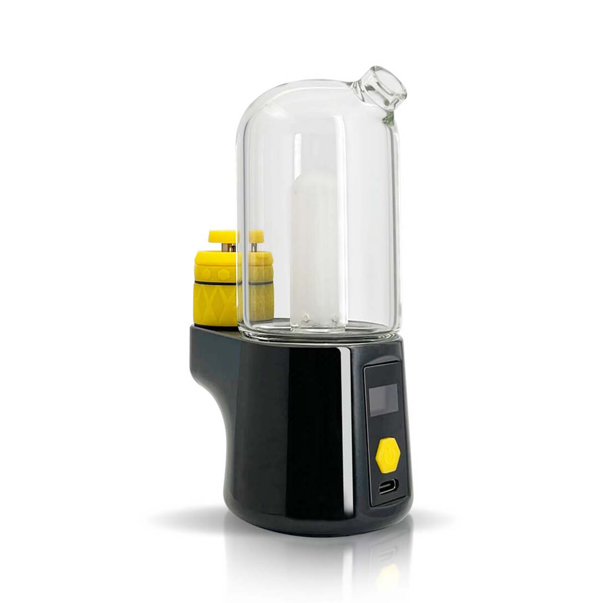 Right side angle of the black Bomb Pro Portable Dab Rig