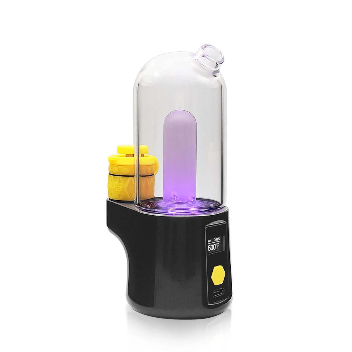 Bomb Pro Portable Dab Rig – front view showing LED screen and sleek body