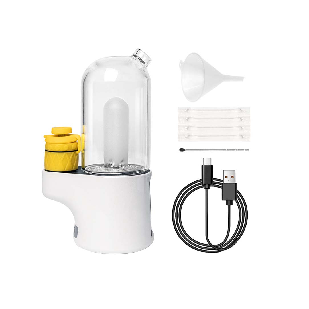 White Bomb Pro Portable Dab Rig included tools