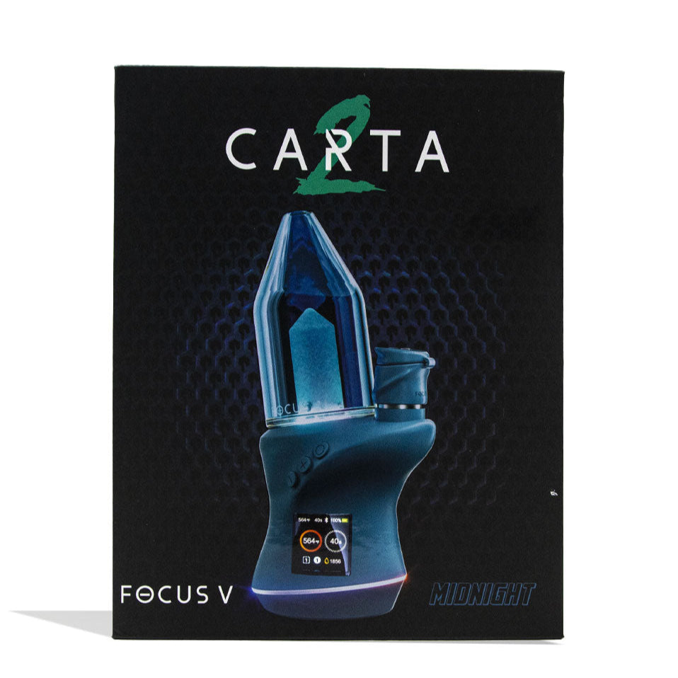 Focus V Carta 2 Dab E-Rig in Midnight Blue shown with packaging
