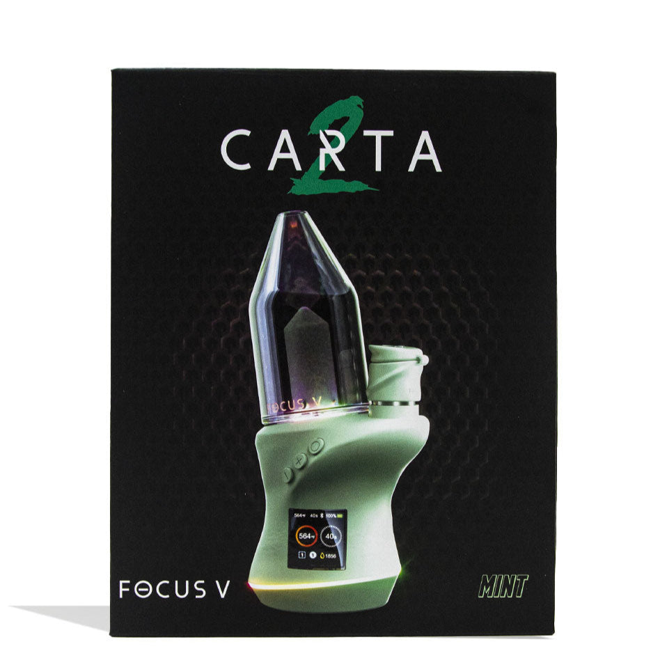 Focus V Carta 2 Dab E-Rig in refreshing Mint green with branded box
