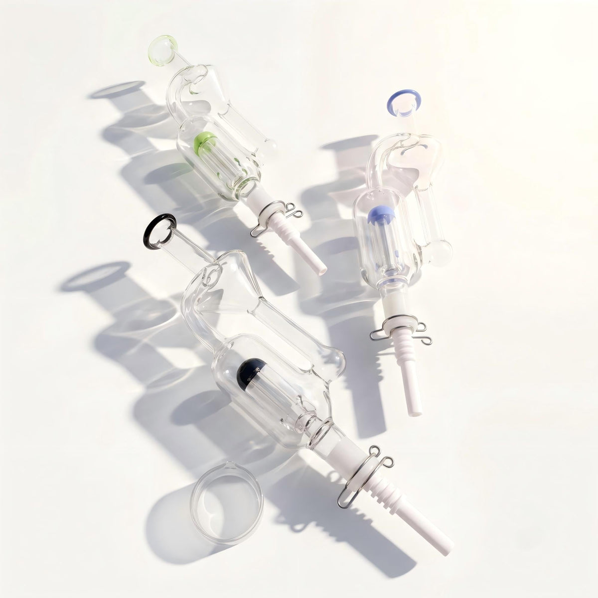 Glass Recycler Dab Straw “Perc Portal” Dome Perc