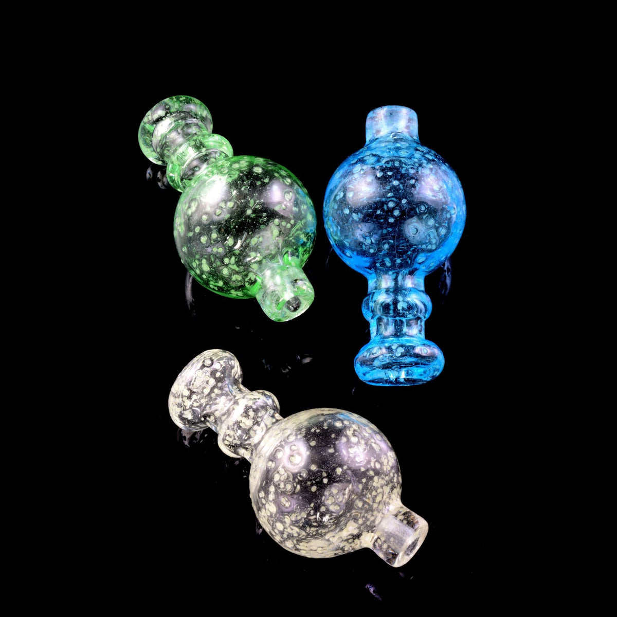 Glow-in-the-Dark Frit Glass Bubble Carb Cap “Night Spark”