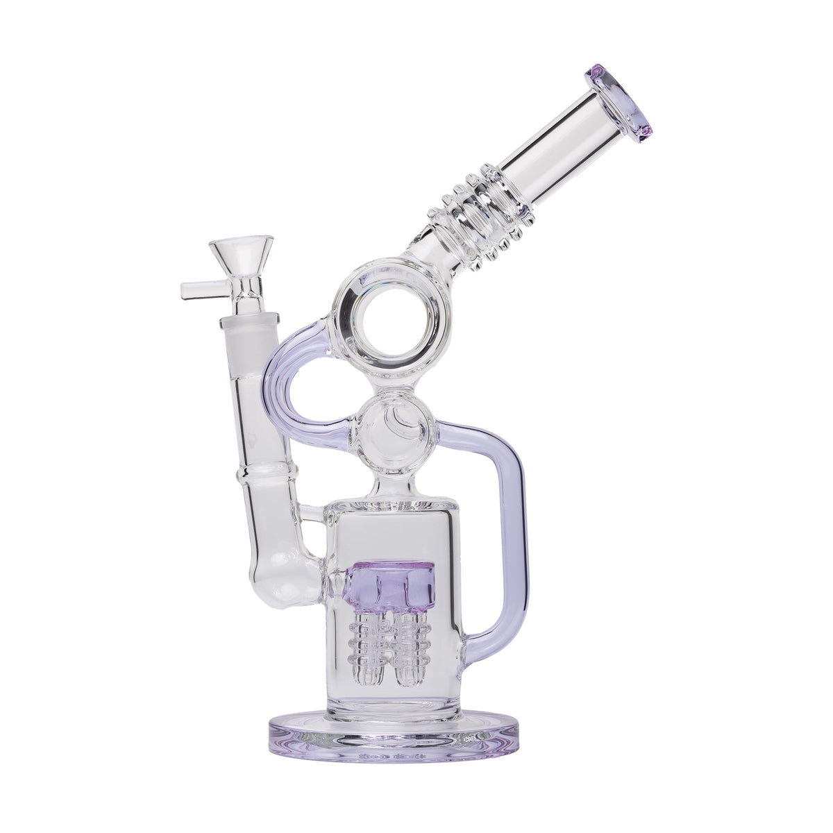Human Grade Raygun Glass Water Pipe Percolator Lavender
