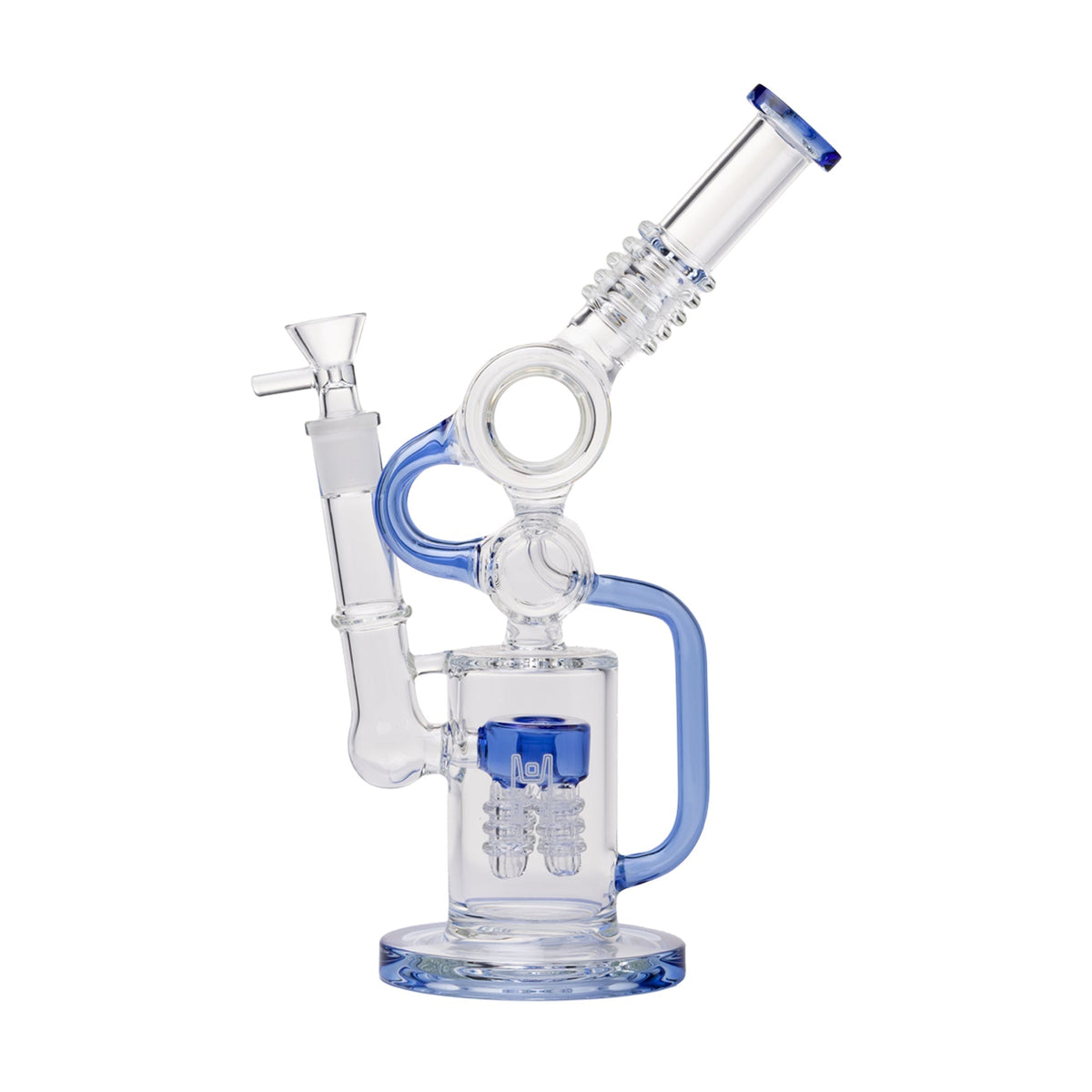 Human Grade Raygun Glass Water Pipe Percolator Light Blue