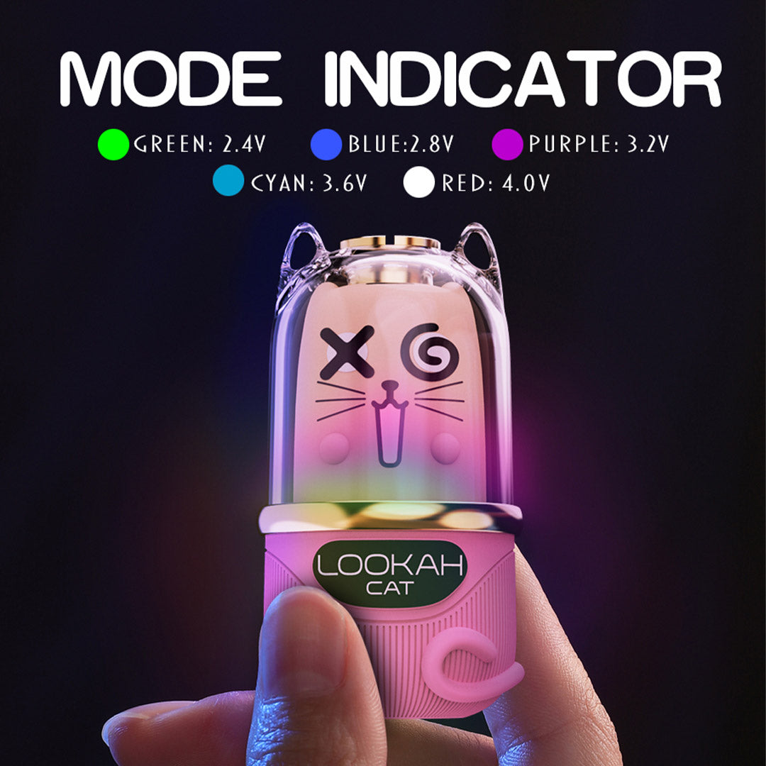 Lookah Cat Concentrate Vaporizer Mode Indicator LED Lights – variable voltage display