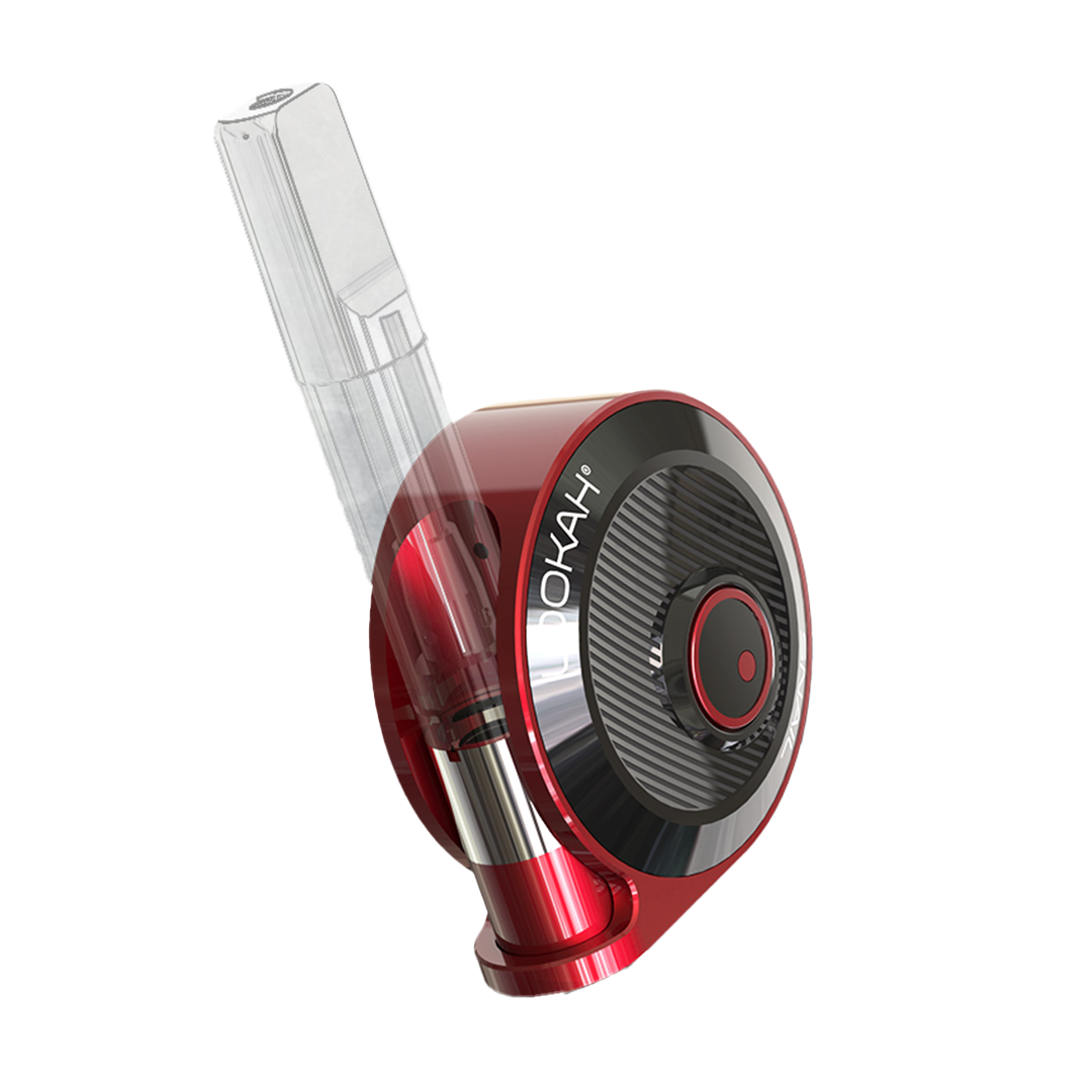 Lookah Snail 2.0 vape battery in red – snail-shaped vape battery with preheat and variable voltage