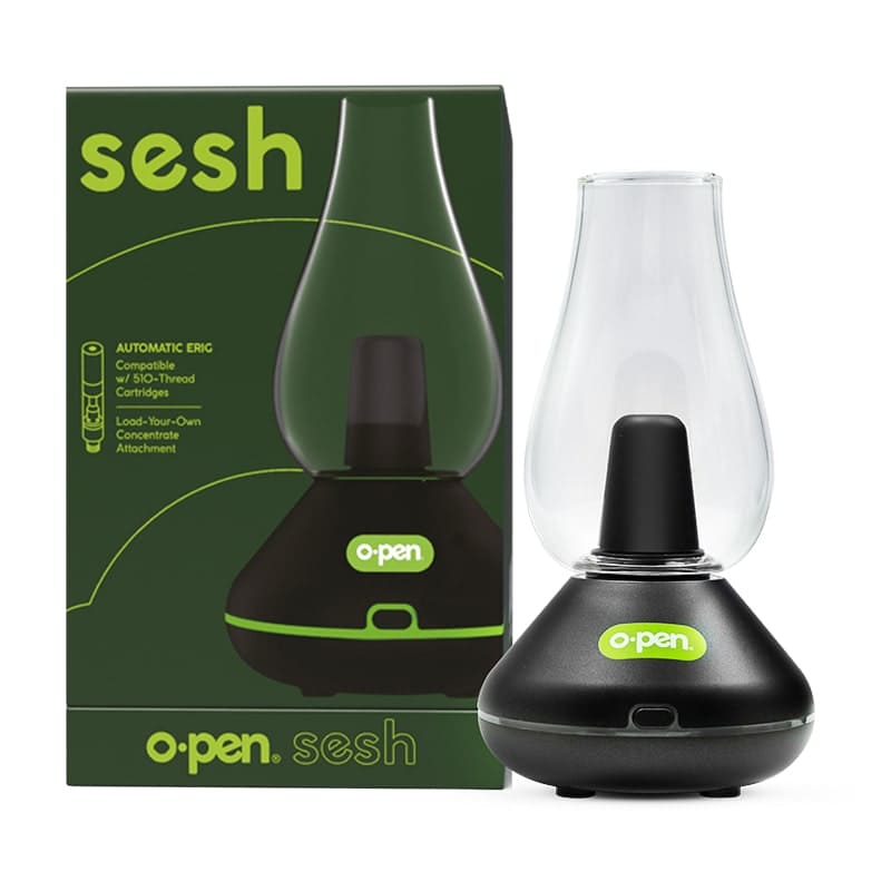Packaging of O.pen Sesh 510 Rig in Black finish