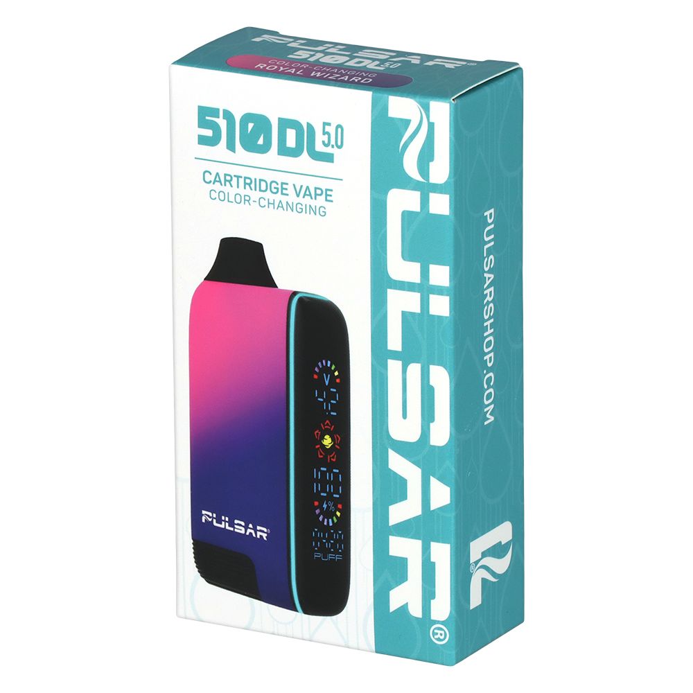 Pulsar 510 DL 5.0 Vape Bar Royal Wizard showing packaging