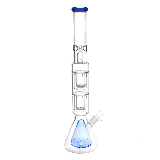 Pulsar 21.5" Borosilicate Water Pipe with Dual Perc Blue
