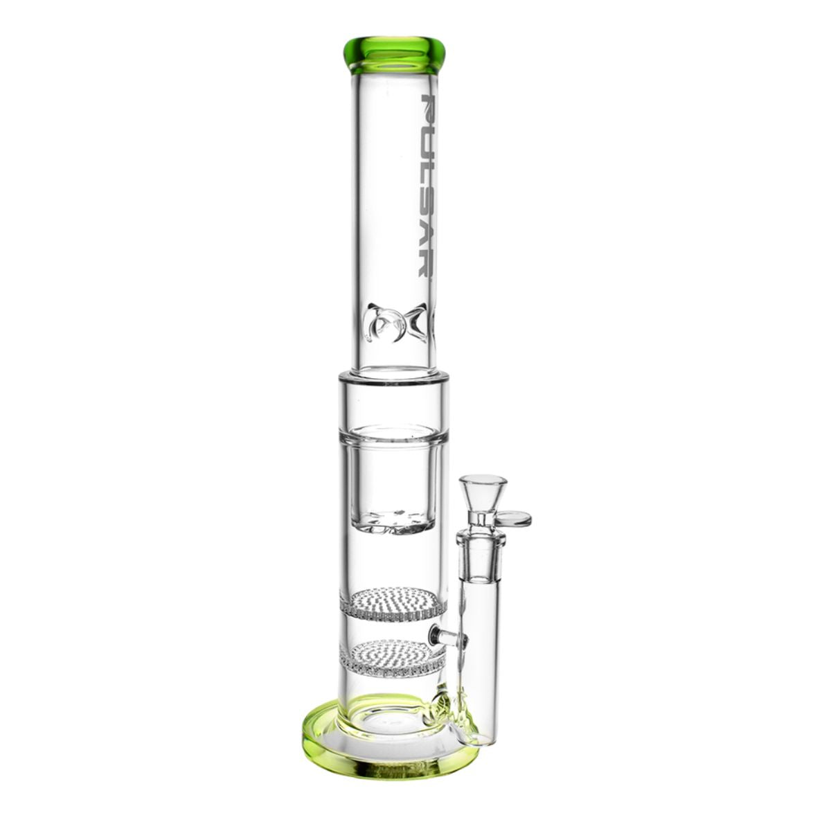 Pulsar Double Honeycomb Perc Bong 17"