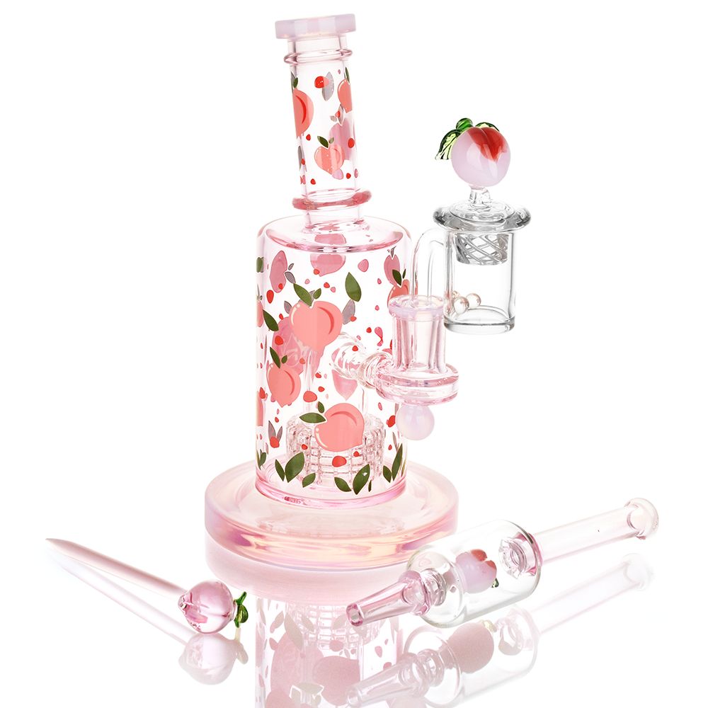 Pulsar Fruit Series Peaches & Cream Glow in The Dark Dab Rig Kit -INHALCO