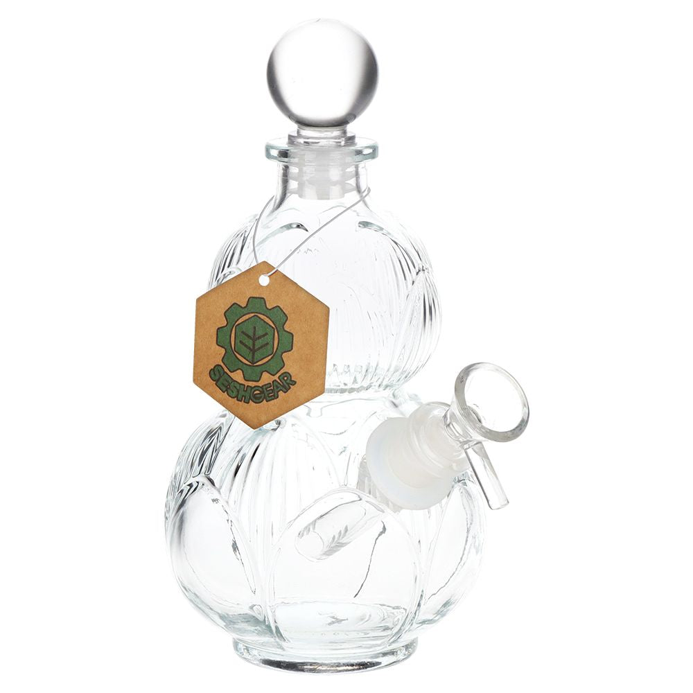 SeshGear Clear Vintage Gourd Glass Water Pipe - INHALCO