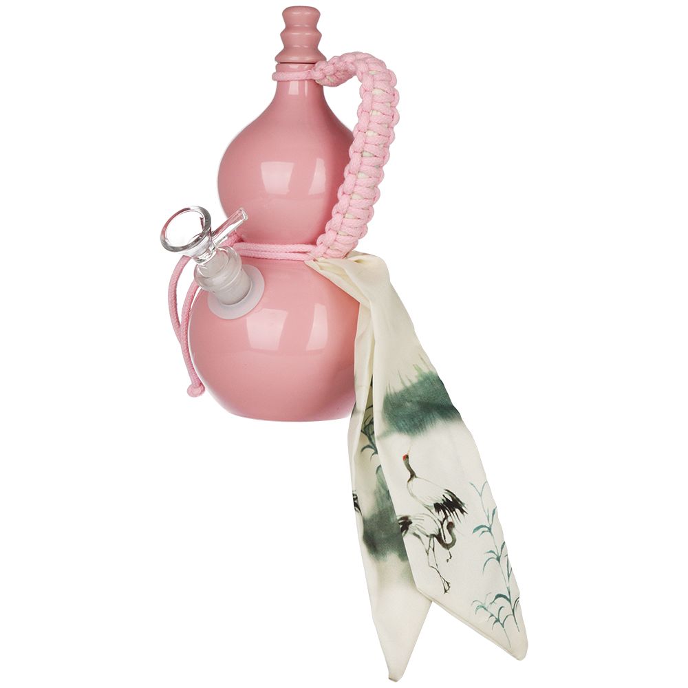 SeshGear Gourd Glass Water Pipe pink