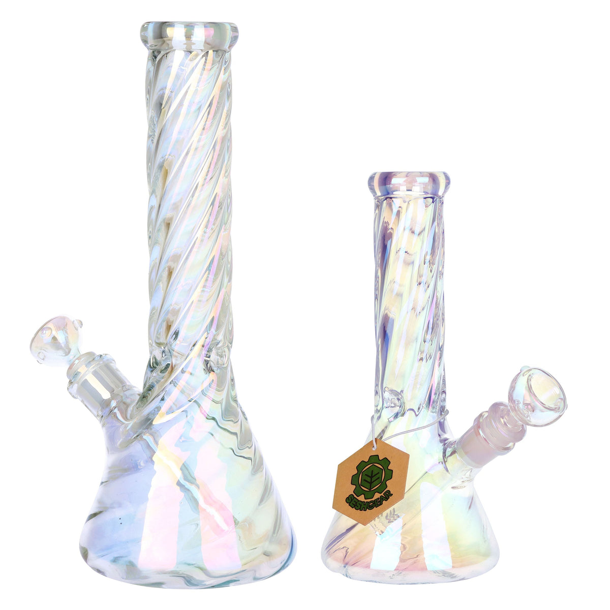 SeshGear Positive Twist Beaker Glass Water Pipe