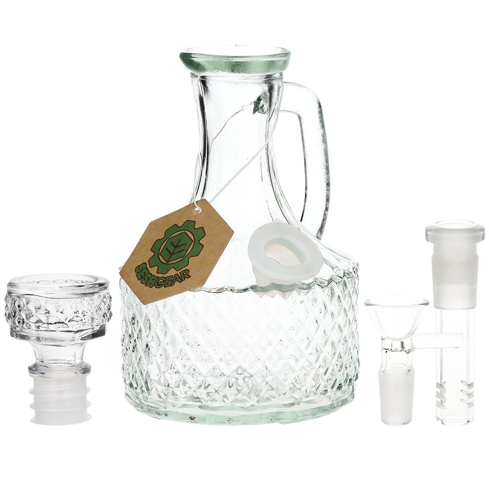 SeshGear Textured Vintage Glass Water Pipe parts