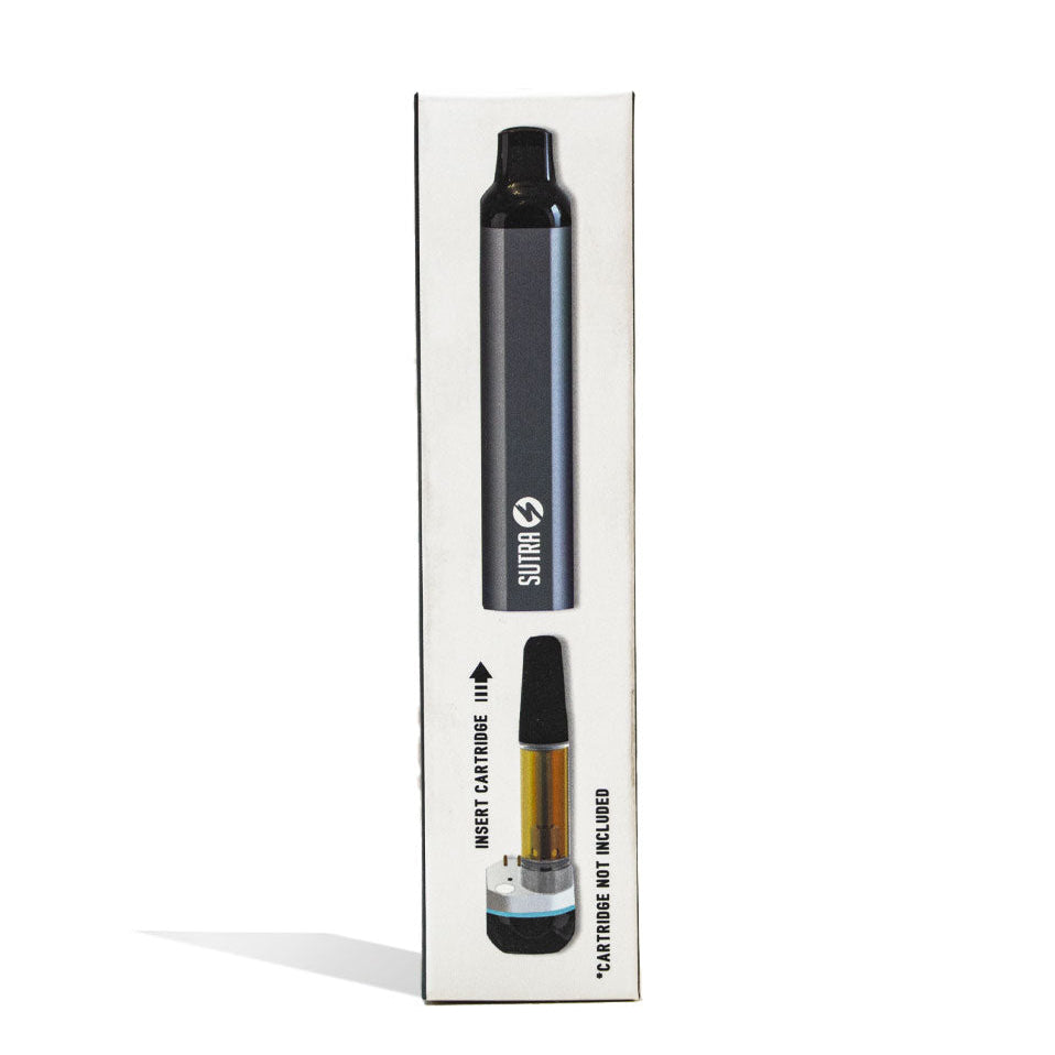 Packaging box of Sutra Vape SILO Auto Draw Vape Pen in gunmetal