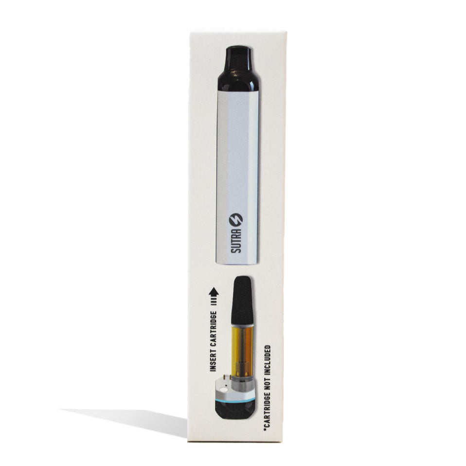 Packaging box of Sutra Vape SILO Auto Draw Vape Pen in pearl