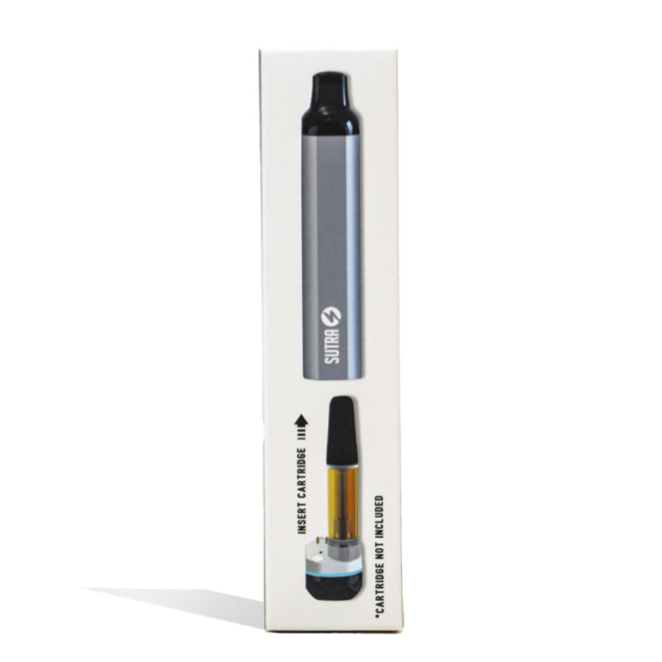 Packaging box of Sutra Vape SILO Auto Draw Vape Pen in silver