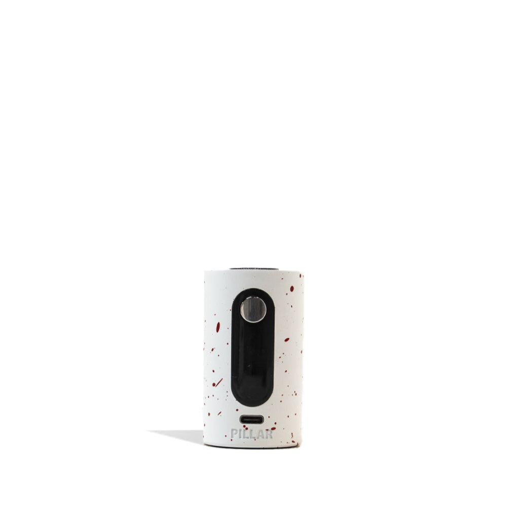 Wulf Mods Pillar Mini Electric Dab Rig Base in White-Red Spatter