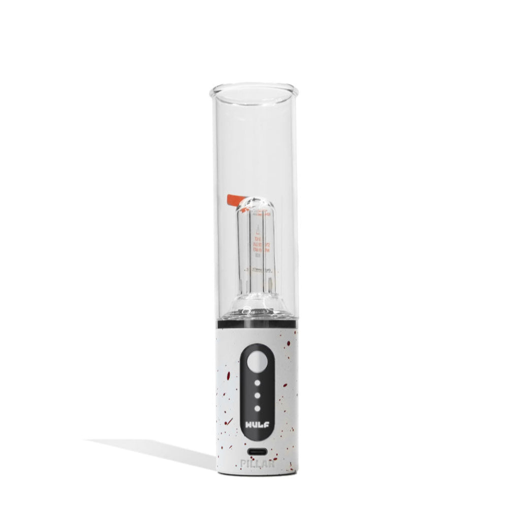 Wulf Mods Pillar Mini Electric Dab Rig in White-Red Spatter