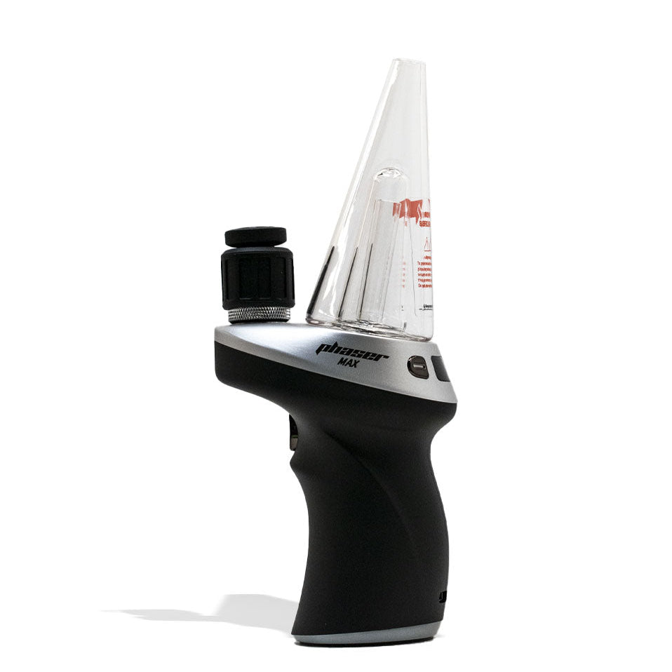 Silver Yocan Black Phaser Max Smart Dab Rig