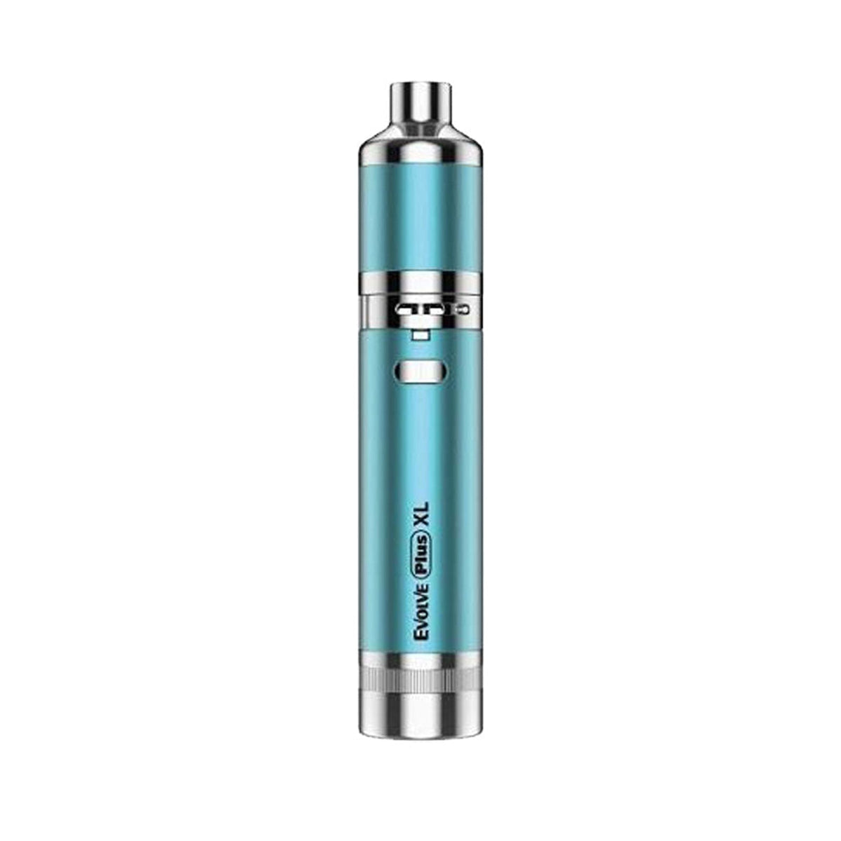 Yocan Evolve Plus XL Wax Vaporizer in sea blue, portable wax pen with dual chamber silicone jar