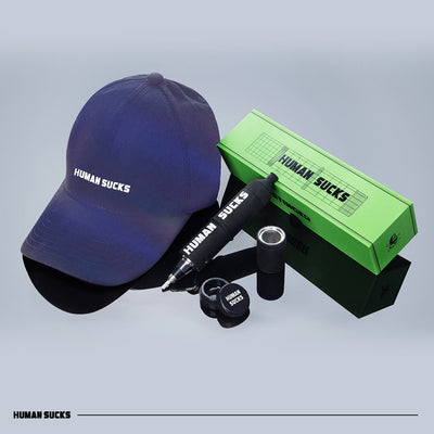 Human Sucks Electric Honey Straw with classic dab hat set, including 1 electric honey straw and 1 reflect classic dab hat.