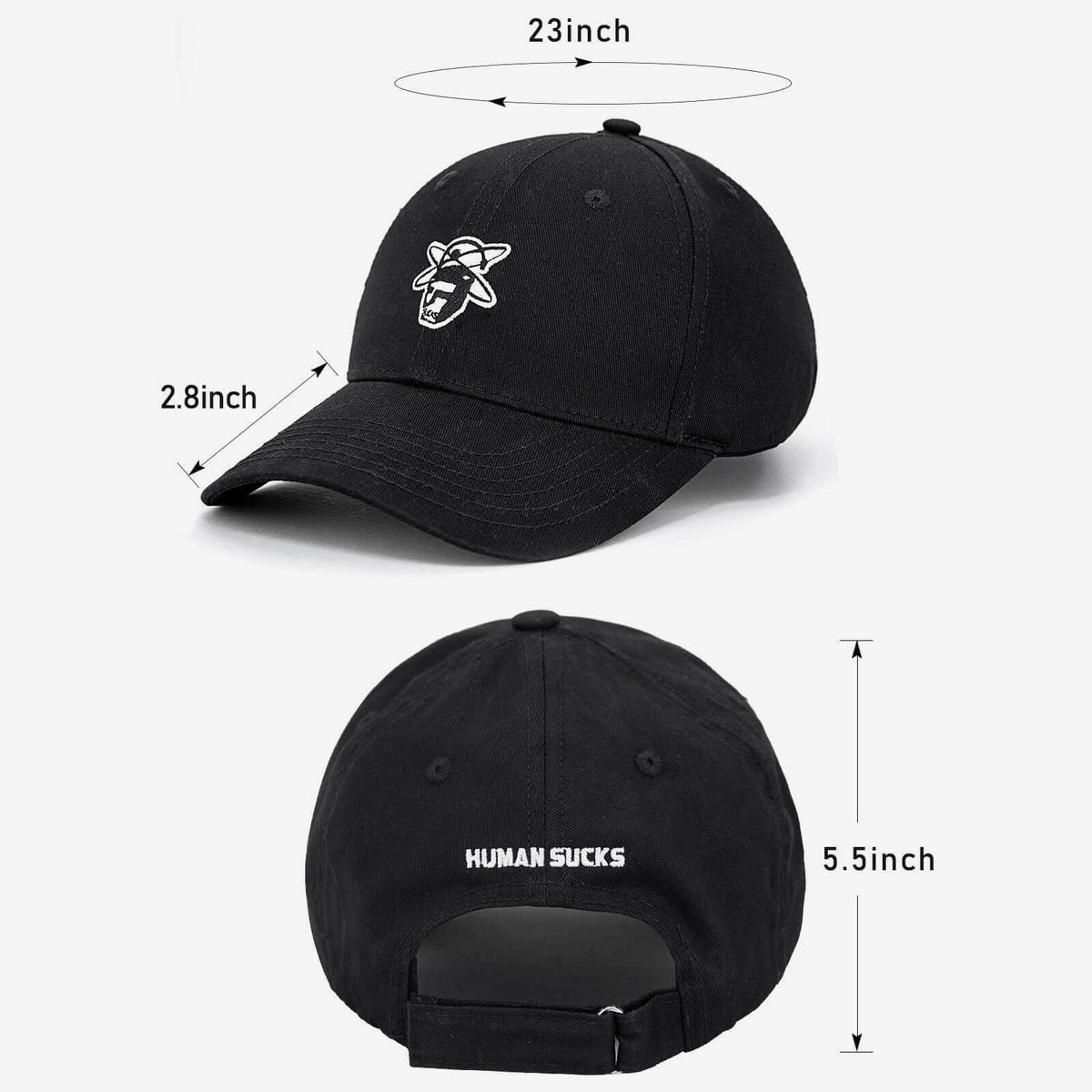 HUMAN SUCKS Visor Hat